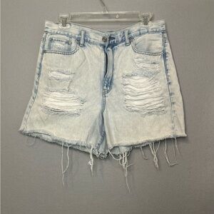 American Eagle Distressed Sz 10 High Waisted Mom Shorts